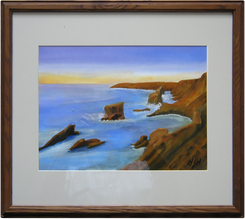 Golden Cliffs - Painting by Warwick, NY artist George Held