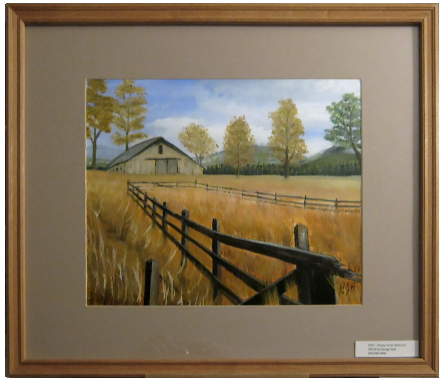 Painting by Warwick, NY artist: George Held - entitled "Grassy Coral"