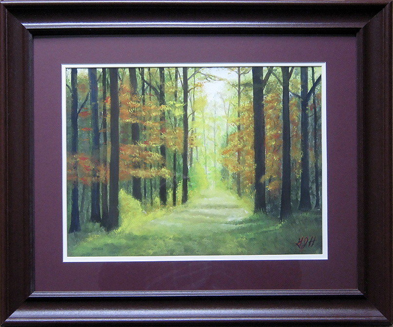 SUNLIT PATH - painting by George J Held, artist Warwick NY
